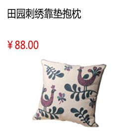 绵阳中国风 田园刺绣吉祥喜庆图案 居家沙发 靠垫时尚居家抱枕（含枕芯）